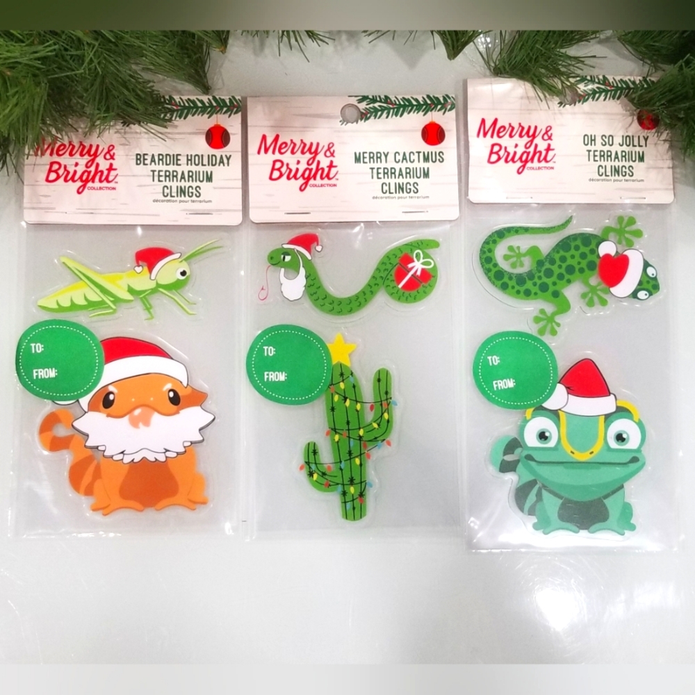 Set of 3 packs of terrarium clings